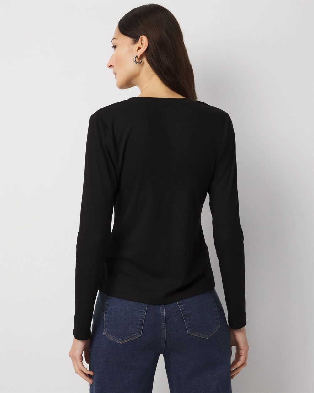 Turnlock Long Sleeve Henley Tee | White House Black Market